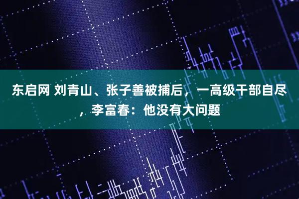 东启网 刘青山、张子善被捕后，一高级干部自尽，李富春：他没有大问题
